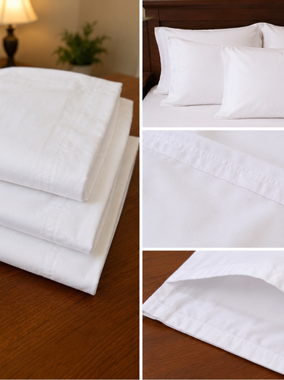Classic White Cotton king pillow cases